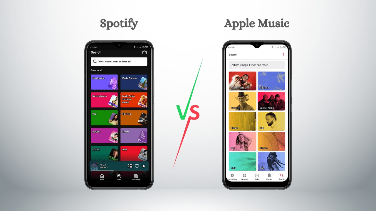 Spotify vs Apple Music (Browse Playback)