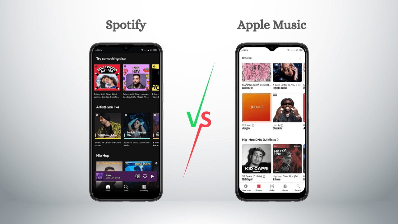Spotify vs Apple Music (Music Library)