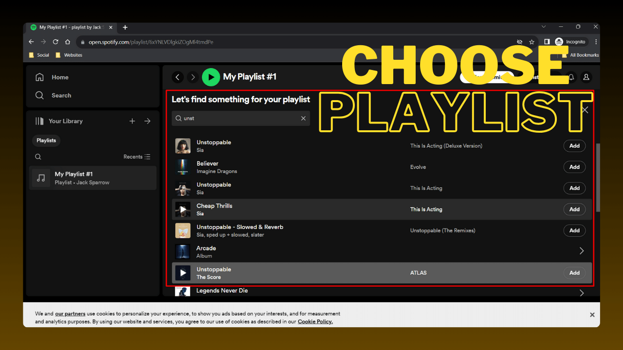 Choose Playlist