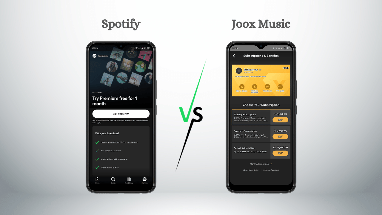 Spotify vs Joox Music: Subscription Costs
