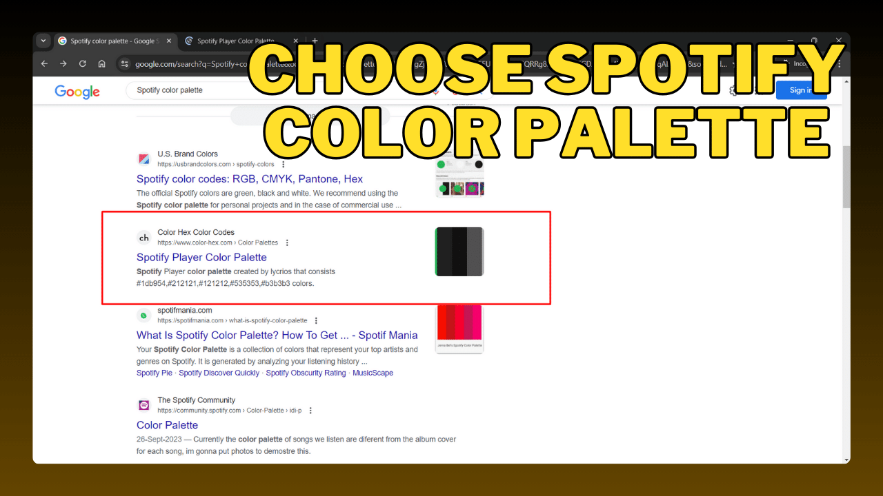 Choose Spotify Color Palette